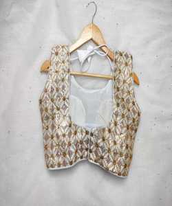 Listo para usar Mujeres indias Diseñador Bordado Blusas DE TRABAJO Ropa de fiesta Diseñador de bodas Última blusa de desgaste de las señoras Alphanumero - Product Image 5