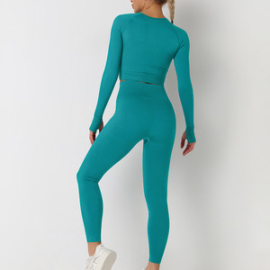 Ropa deportiva personalizada para mujer, ropa deportiva sin costuras para mujer, conjuntos de ropa para niñas, conjuntos de Fitness para gimnasio, conjuntos de ropa de Yoga para niñas - Product Image 2