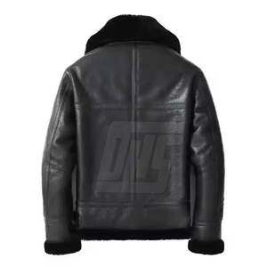 Fall Winter <b>Men</b> <b>Sheepskin</b> <b>Jacket</b> Best Quality <b>Men</b> <b>Sheepskin</b> <b>Jacket</b> Leather Wear <b>Sheepskin</b> Winter <b>Jacket</b> - Product Image 2