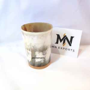 Royal Finish Natural Horn Glass Heritage Crafted Horn Drinking <b>Cup</b> - Product Image 3