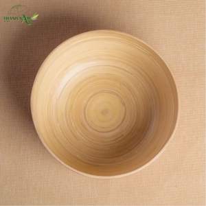 Bold Color Customized Classic Spun <b>Bamboo</b> <b>Bowl</b> Handcrafted Eco-Friendly Lightweight Non-Toxic for Modern Home Decor - Product Image 4
