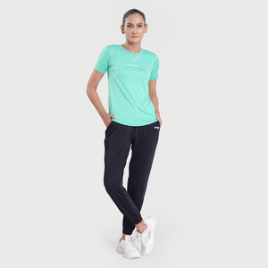 La mayoría de las tendencias gimnasio personalizado Color camiseta Poly Spandex manga corta Camiseta Fitness Top entrenamiento Tops mujeres - Product Image 1