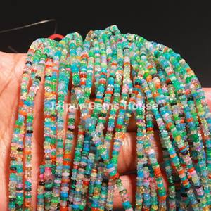 Gran Venta de cuentas de piedras preciosas de ópalo etíope Multi Disco Natural para la fabricación de joyas cuentas de ópalo Welo de fuego de 2,5mm-3 mm - Product Image 1