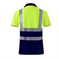 Ropa DE TRABAJO reflectante fluorescente al por mayor, Polo de manga corta, camisa de trabajo, uniforme de trabajador de alta visibilidad para minería de poliéster