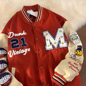 Custom Winter Autumn Hip Hop Street Wool Body and PU Leather Sleeves Letterman <b>Baseball</b> Varsity <b>Jackets</b> for <b>Men</b> - Product Image 2