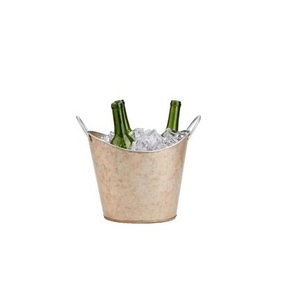 Wholesale Customized Copper and Steel Hammered <b>Ice</b> <b>Bucket</b> Champagne Tub Wine Cooler <b>for</b> Hot <b>Sale</b> Product - Product Image 5