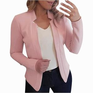 Cárdigan de Color Sólido para Mujer, Estilo Nuevo Otoño Invierno 2023, Talla S, Color Rosa - Product Image 1