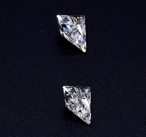 Diamantes Moissanite de Corte Triangular en Color E, Forma Elegante, Claridad VVS1, Corte Excelente, para Pendientes, Regalo de Boda para Ella - Product Image 2