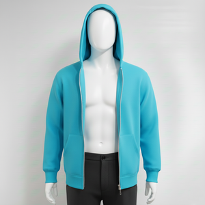 Sudaderas con capucha personalizadas de alta calidad para hombre, con cremallera, lisas, extragrandes, de forro polar, estilo holgado, de gran venta - Product Image 3