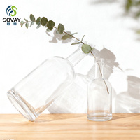 Bouteille en verre transparente vide avec bouchon pour vodka, spiritueux, gin, rhum, tequila – 100 ml, 200 ml, 375 ml, 500 ml, 750 ml, 1000 ml