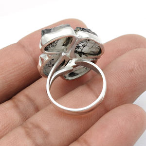 แหวนพลอยทับทิมธรรมชาติสีดำบำบัดทำด้วยมือแหวนออกแบบสำหรับงานแต่งงานและงานปาร์ตี้เครื่องประดับแฟชั่นอินเทรนด์สำหรับเธอขายส่ง - Product Image 5