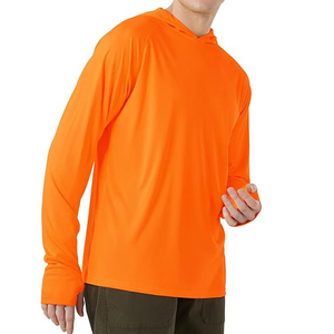Chemise de protection anti-UV à manches longues pour homme, vert néon, séchage rapide, polyester, pour activités de plein air - Product Image 4