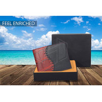 Cartera de cuero de moda con detalles de puntada fina y cartera de cuero compacta de material Premium