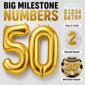 Number <b>Balloons</b> 40 Inch Foil Mylar <b>Balloons</b> 0-9 Birthday Party <b>Decoration</b> Gold Silver Helium <b>Balloons</b> Wholesale - Product Image 4
