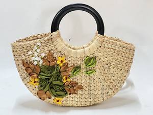 Jacinto de agua natural hecho a mano Colección de bolsos de dos correas Estilo ecológico audaz Playa de verano abierta a la moda - Product Image 5