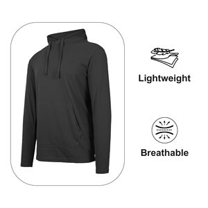 Sweat à capuche décontracté léger en coton pour homme avec cordon de serrage et poche - Product Image 2