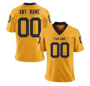Camiseta de Fútbol Azul Rey para Hombre, Personalizada con Nombre y Número, Cuello en V, Malla Transpirable, Ribete Amarillo, 100% Poliéster, Protección UV - Product Image 3