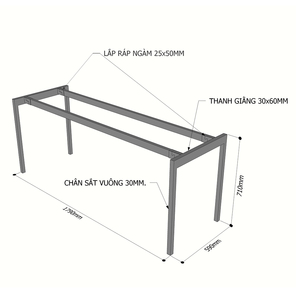 Mesa con Estructura de Acero para Mujeres, Ensamblable, para Sistema Slean HCSL009 de 180x60cm - Product Image 5