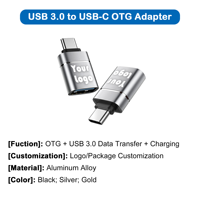 Adaptor USB C ke USB JAYA Berkualitas Tinggi dari Bahan Aluminium Alloy, Dapat Disesuaikan dengan Logo/Kemasan/Warna/Gaya