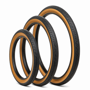 Pneu de vélo pliant rétro marron 16x1-3/8 (349) 20x1.35 (406) 20x1-3/8 (451) Gumwall pour <span class=keywords><strong>Brompton</strong></span> Dahon - Product Image 2