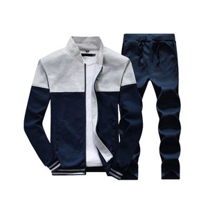 Conjuntos Deportivos de Talla Grande para Hombre, Tendencia de Invierno, Ropa de Gimnasio de Nueva Llegada, Color en Contraste, Logotipo Personalizado, 100% Algodón, Transpirable, de Secado Rápido - Product Image 1