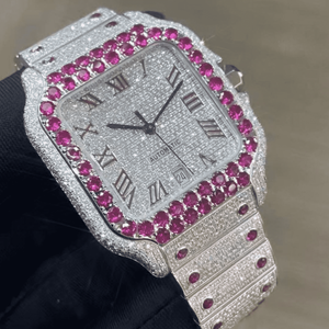 Reloj Iced Out Moissanite Bust Down - Regalo Geométrico Brillante - Product Image 6