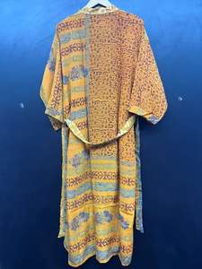 Kimono de Seda Crepé Hecho a Mano para Mujer, Suave y Fluido, de Seda Pura, Estilo Bohemio, para Primavera/Verano, para la Playa, con Cintura Elástica - Product Image 6