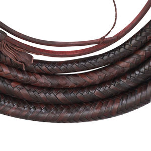 Fouet de taureau personnalisé en cuir de kangourou, 16 tresses, de 0,4 à 20 pieds, avec construction de ventre et de soutien - Product Image 2