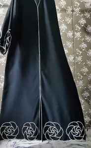 Elegante modesto bordado a mano para mujer corte de cristal trabajo a mano Abayas Formal tradicional Dubai vestidos de tela transpirable - Product Image 2