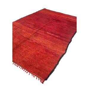 Alfombra de Lana Anudada a Mano Zuri de Gran Tamaño, Paem-1093, Patrón Abstracto Rojo y Naranja para el Hogar, Pasillo, Sala de Estar, Alfombra Rectangular - Product Image 2