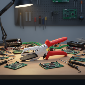 Cisaille à câble plat chromée Knipex pour coupe-câbles et cisailles - Product Image 3