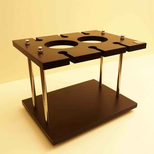 ที่วางขวดไวน์ทำจากไม้มะม่วงดีไซน์ทันสมัยสำหรับใส่ขวดไวน์3ขวด - Product Image 2