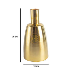 Vase décoratif en métal doré Design intemporel Pot de fleur artisanal robuste de haute qualité Accent de fête pour la maison Fournisseur d'usine en gros - Product Image 4