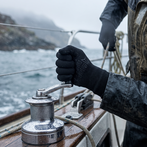 Guantes Impermeables y Cortavientos Ultrafinos de Nylon Tejido sin Costuras con Agarre de Silicona, Pantalla Táctil y Forro de Lana Merino para Uso Marítimo - Product Image 5