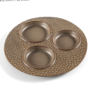 Piatto ecologico in ceramica verde per ristoranti collezione <span class=keywords><strong>di</strong></span> piatti Gourmet in porcellana <span class=keywords><strong>di</strong></span> Plato de Ceramic - Product Image 4