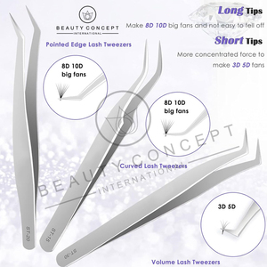 5 pièces ensemble utilisation pour instruments de beauté personnels bonne qualité pince à épiler d'extension de cils par concept de beauté écologique - Product Image 3