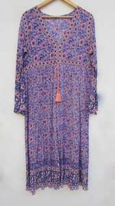 Vestido largo Kimono Rosa enérgico para mujer, corpiño femenino con abalorio con cordón de tela de encaje, ajuste ajustable, longitud Midi, talla 6XL - Product Image 2