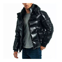 2023 personnalisé OEM hiver vers le bas manteau surdimensionné bouffant bulle veste pour hommes avec col montant en gros usage extérieur