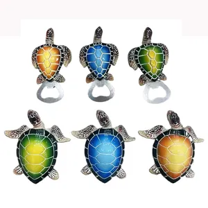 Wholesale custom beach souvenir turtle sticker resin turtle island statue for home decor