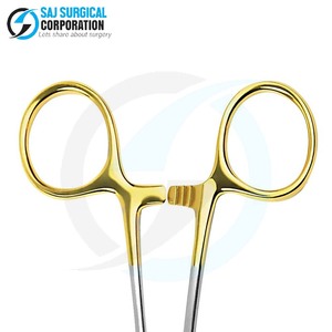 Porte-aiguille en acier allemand revêtu de titane de luxe poignée taillée en diamant équipement chirurgical manuel en acier inoxydable utilisation Premium - Product Image 6