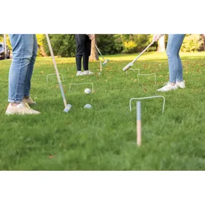 Ensemble de croquet en bois personnalisé pour les jeux de plein air - Product Image 2