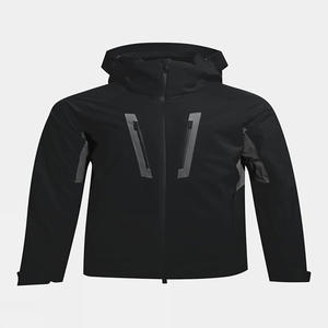 Chaqueta cortavientos ligera personalizada para hombre al por mayor carcasa blanda impermeable montaña equipo de exterior cuello levantado largo - Product Image 1