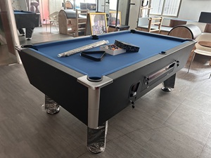 Table de billard MDF à monnayeur 7/8 pieds, table de jeux multiples avec système de monnayeur - Product Image 2