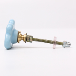 Handmade Wholesale Ceramic Designer Cupboard Knobs Sky Blue Cabinet Pulls Dot Cloud Dresser Handles <b>Hardware</b> 4.44 cm KID-178 - Product Image 3
