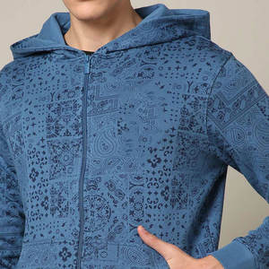 Sudadera unisex de algodón con estampado personalizado de puff, Sudadera con capucha de peso pesado de invierno para hombres y mujeres, ropa de calle de fabricantes - Product Image 3