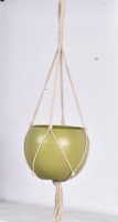 Macetas Premium de Hierro en Verde Oliva Mate |   Macetas de Jardín Interiores Ligeras y Duraderas de Estilo Rústico |   Decoración Ecológica para el Hogar |