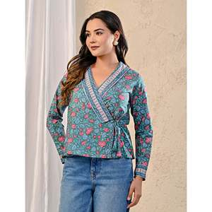 Top Transpirable con Estampado Jaal Verde y Cordones Laterales - Product Image 3