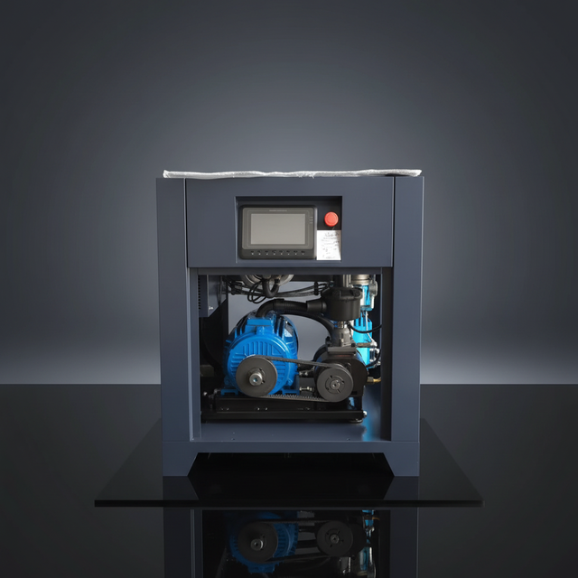 ZAKF ZABT-10 7.5kw 10hp Belt Driven Rotary Screw Stationary PLC Core Single Phase Air Cooled Lubricated Industrial Compressor