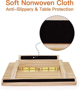 Ensemble de 2 supports à dominos, plateaux en bois pour dominos, organisateur pour le train mexicain et autres jeux de dominos, 10 x 5,5 x 0,79 pouces - Product Image 2