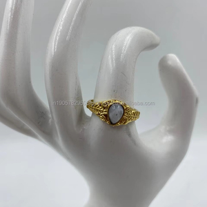 Elegantes y ligeros pendientes de piedras preciosas de Plata de Ley 925 chapados en oro para bodas, anillos de moda para mujeres, el mejor precio principalmente - Product Image 1